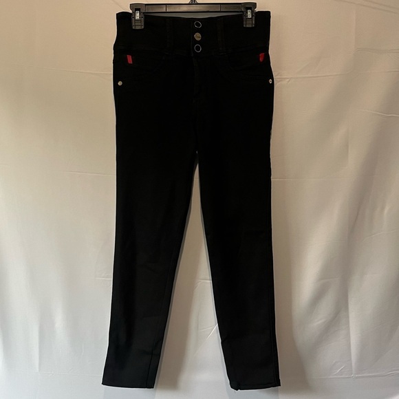 BAXTER-Butt Lifting Black Columbian Jeans Size 11 - Picture 1 of 7
